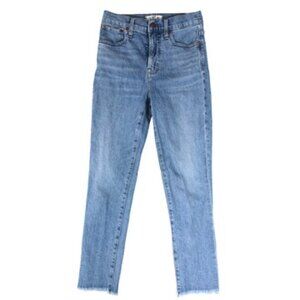 Madewell The Perfect Vintage Crop Jean Size 25 99% Cotton Light Wash Raw Hem